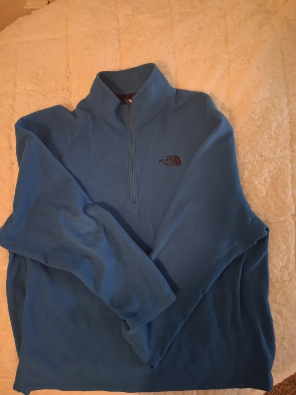 The North Face TKA 100 Men's XXL Blue 1/4 Zip Fleece Pullover Jacket